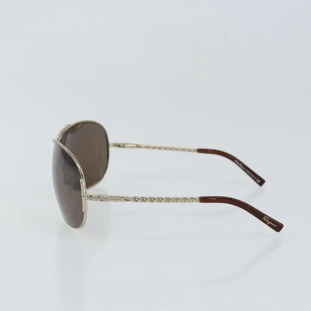 Salvatore Ferragamo Metal Sunglasses Brown